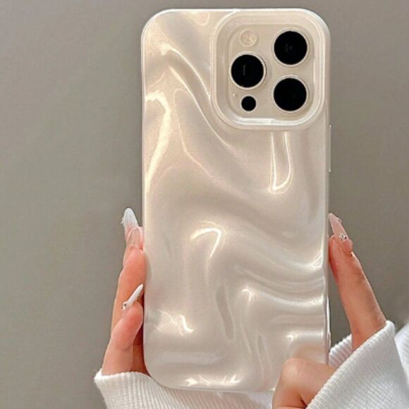 iPhoneβ16 - Cloud 9 Glossy Pearl iPhone Case β¨ - Picture 2 of 4